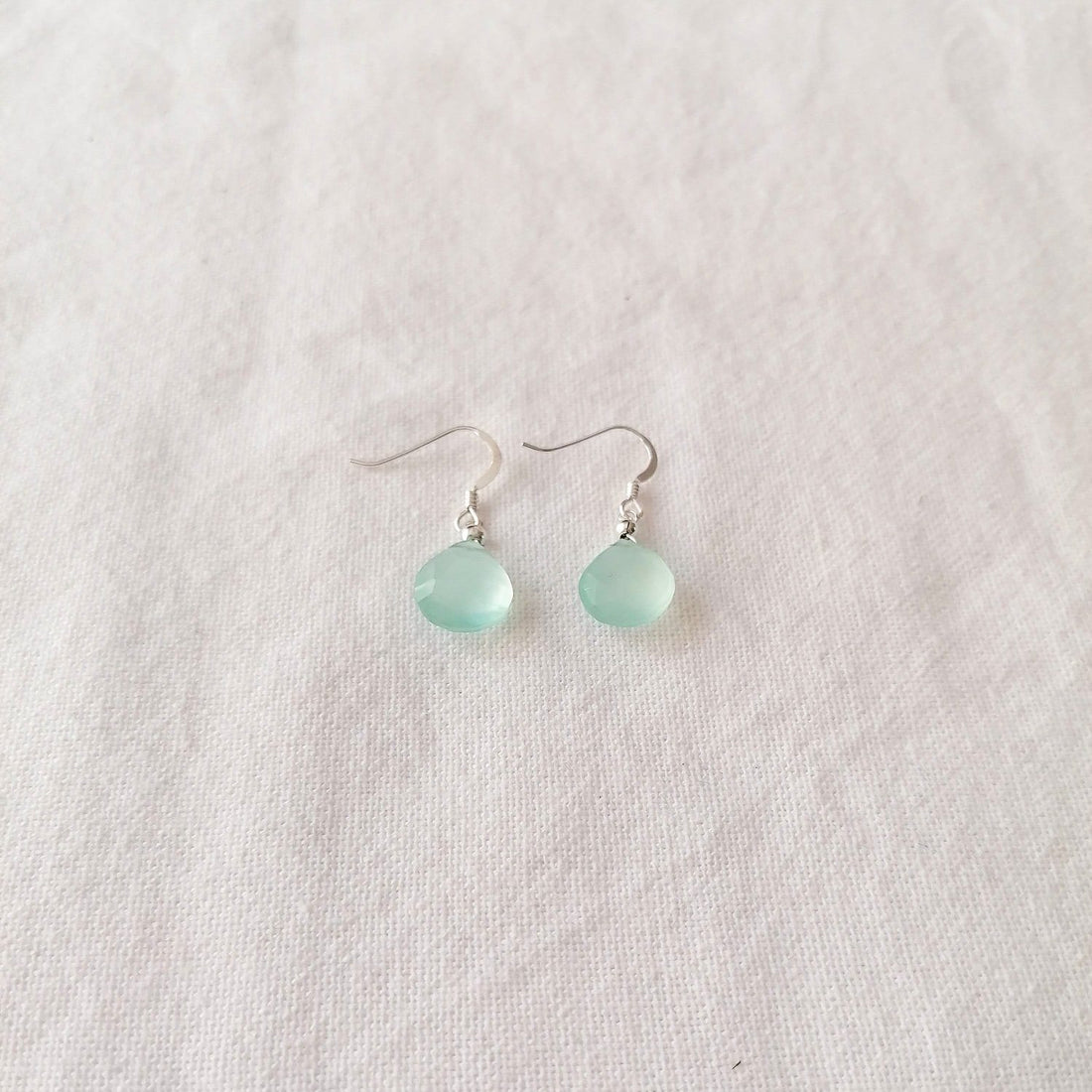 Chalcedony Isla Earrings in Silver Earrings Sayulita Sol Jewelry 