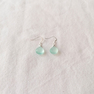 Chalcedony Isla Earrings in Silver Earrings Sayulita Sol Jewelry 