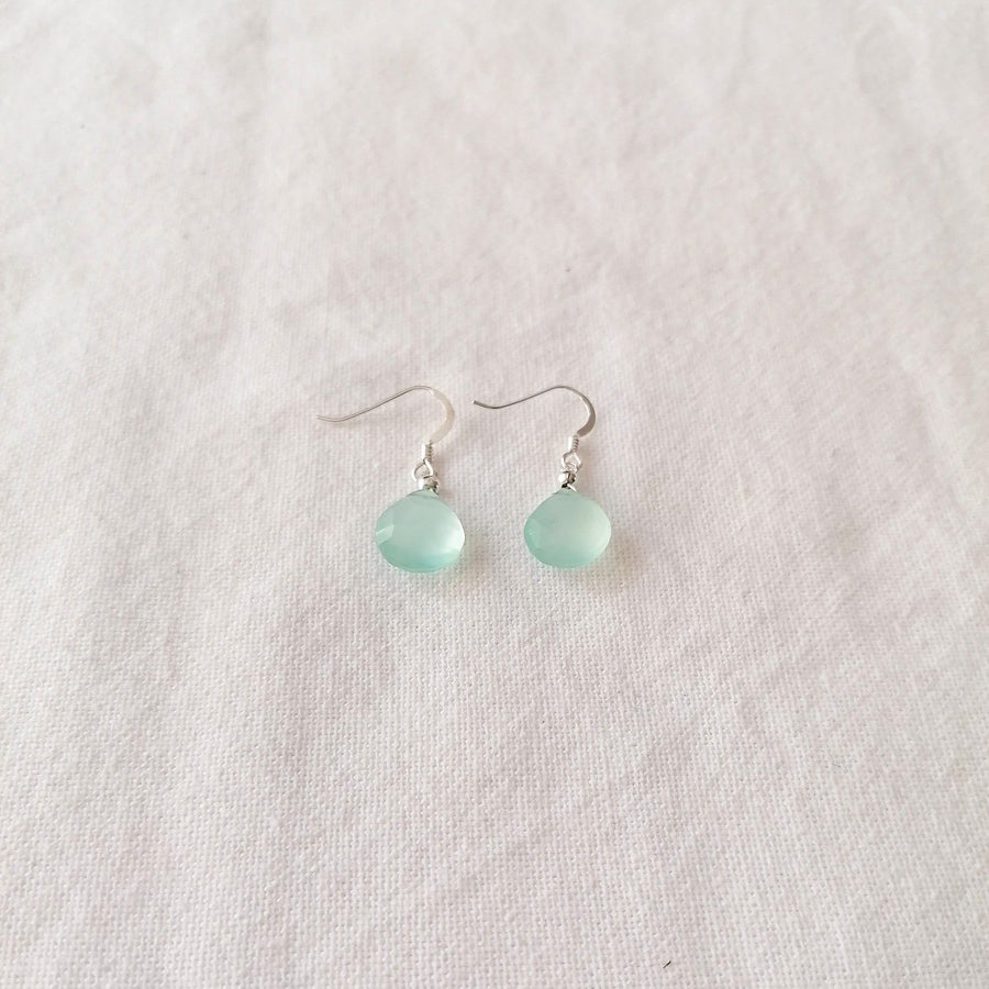 Chalcedony Isla Earrings in Silver Earrings Sayulita Sol Jewelry 