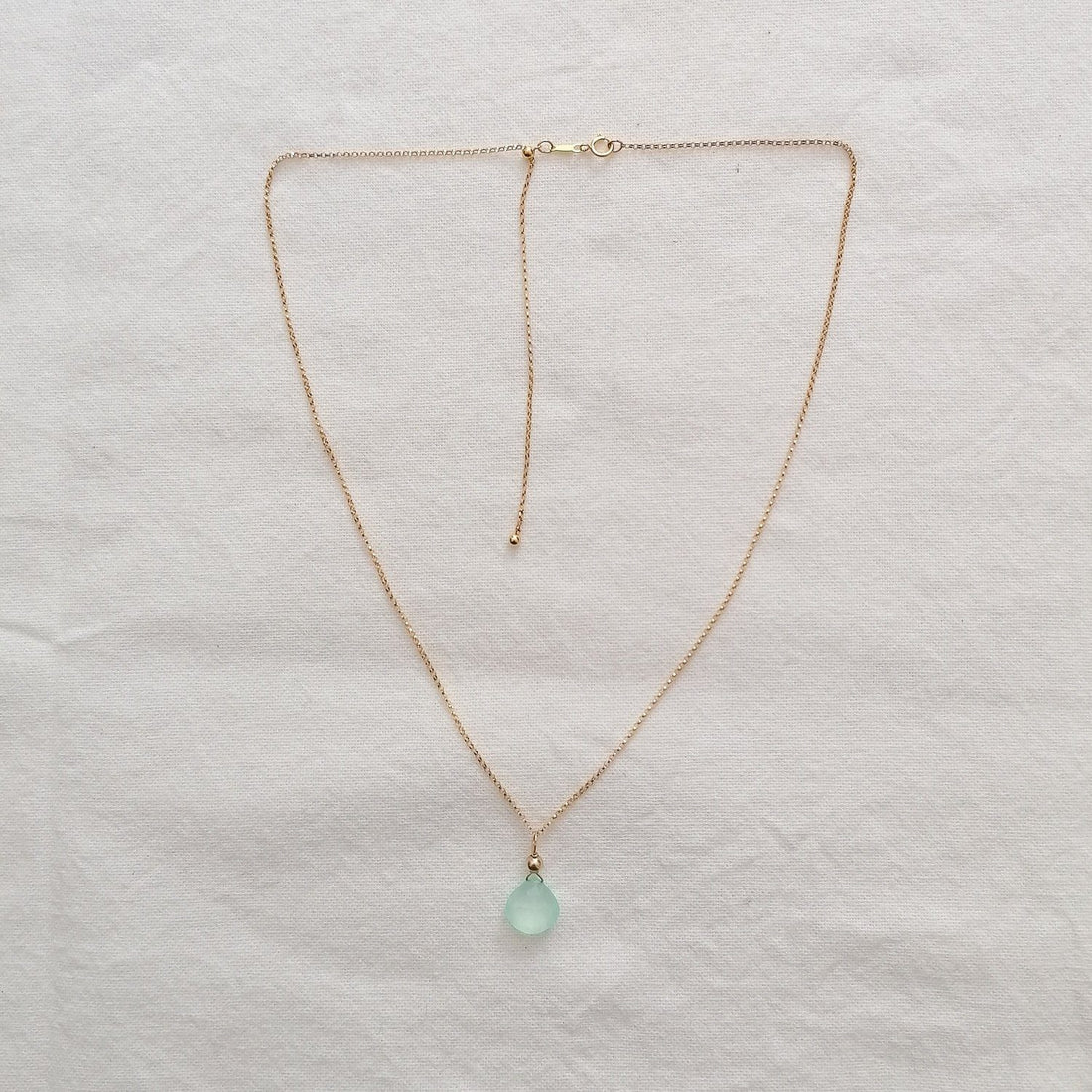 Chalcedony Isla Pendant in Gold Necklaces Sayulita Sol 