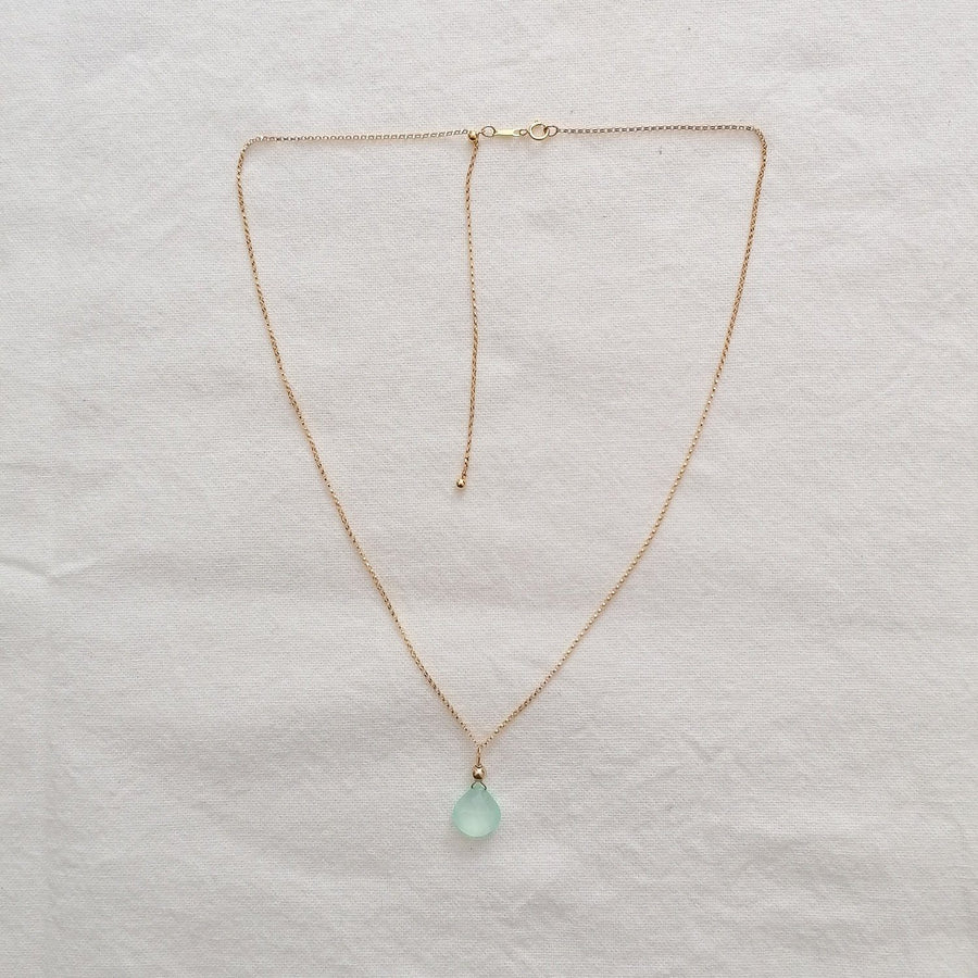 Chalcedony Isla Pendant in Gold Necklaces Sayulita Sol 