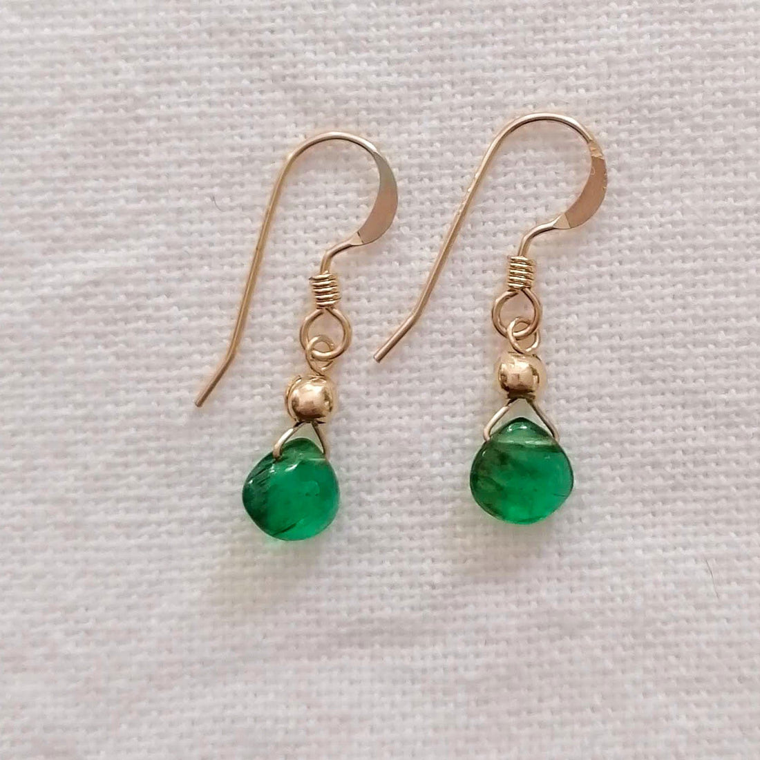 Emerald Isla Earrings in Gold Earrings Sayulita Sol Jewelry 