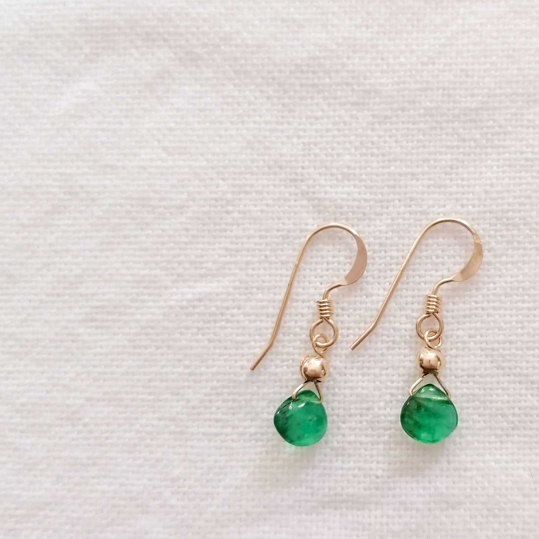 Emerald Isla Earrings in Gold Earrings Sayulita Sol Jewelry 