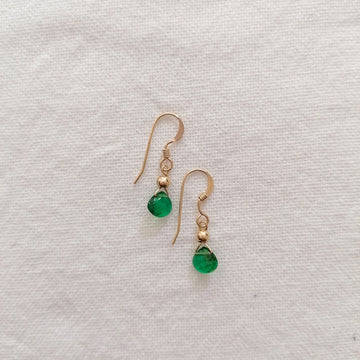 Emerald Isla Earrings in Gold Earrings Sayulita Sol Jewelry 
