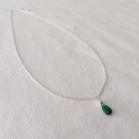 Emerald Isla Pendant in Silver Necklaces Sayulita Sol Sterling Silver Adjustable Chain +$53 