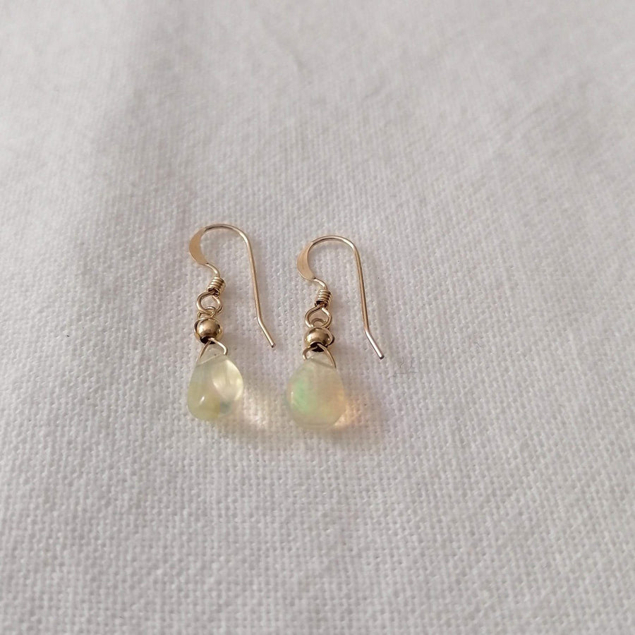 Ethiopian Opal Isla Earrings in Gold Earrings Sayulita Sol Jewelry 