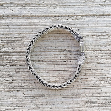 Homme Twisted Silver Bracelet Bracelets Sayulita Sol Jewelry 