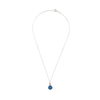 Julianna Baby Blue Druzy Pendant in Silver - Sayulita Sol Jewelry