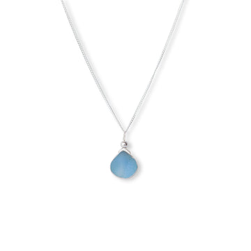 Julianna Blue Druzy Silver Pendant - Sayulita Sol Jewelry