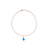 Julianna Pendant with Blue Druzy in Gold- Classic Almond Cut Necklaces Sayulita Sol 16 inch Gold Plate Chain 