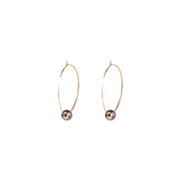 Kasia Earrings, 2" Gold Fill Hoop and Edison Pink Pearl Earrings Sayulita Sol 