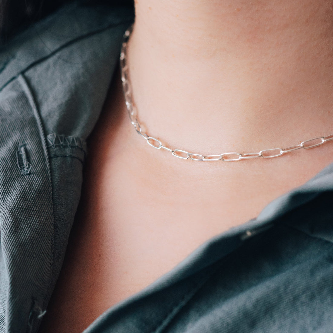 Lindsey Silver Chain Necklace Necklaces Sayulita Sol Jewelry 