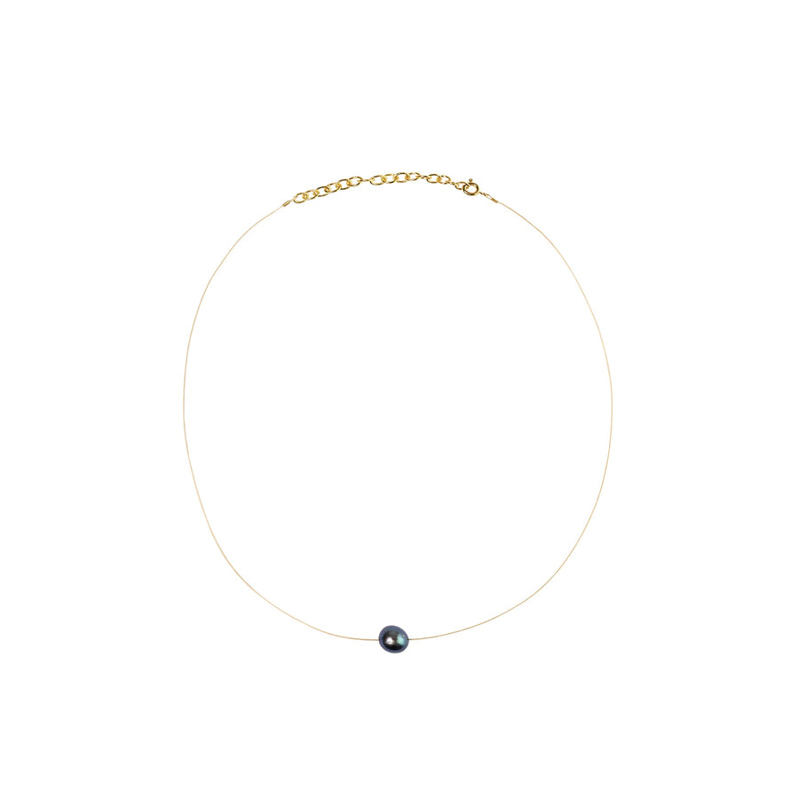 Luna 10mm Black Pearl Necklace Necklaces Sayulita Sol 