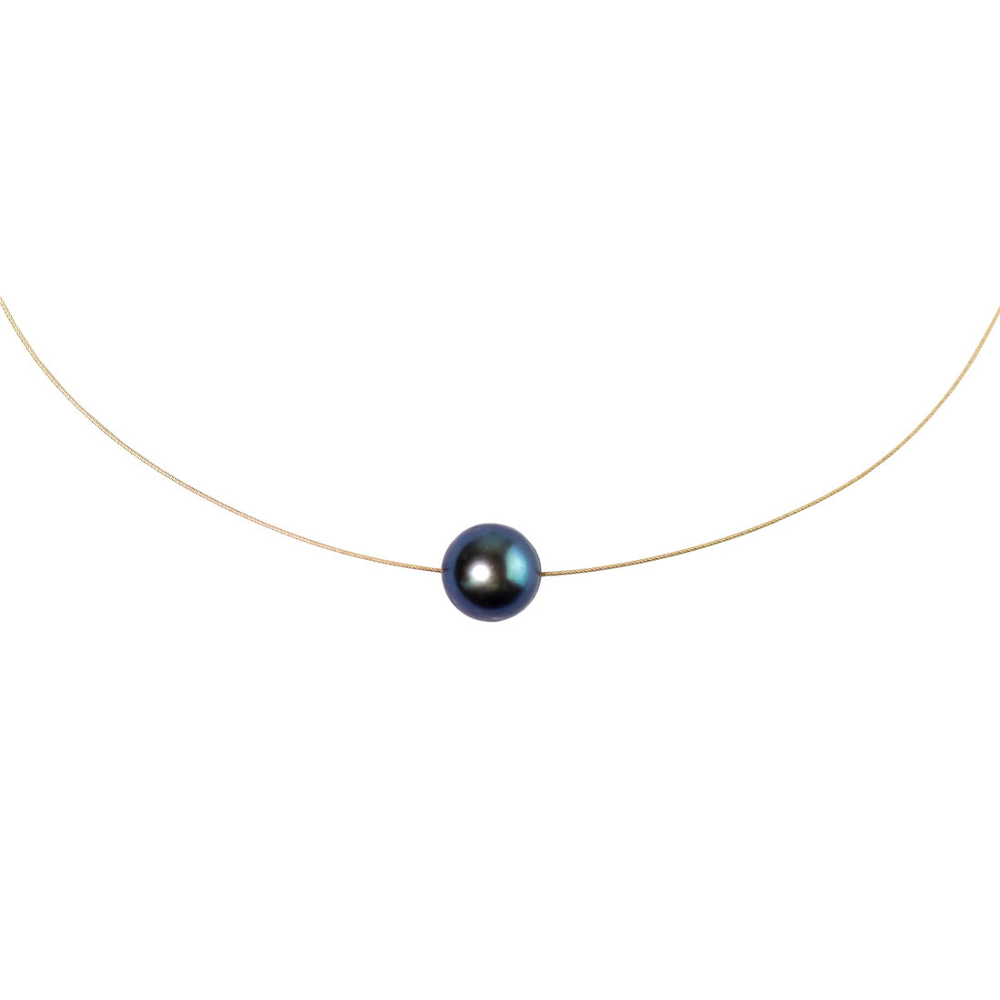 Luna 10mm Black Pearl Necklace Necklaces Sayulita Sol 