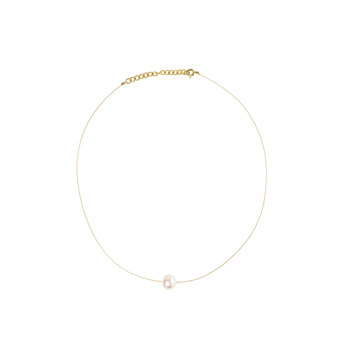 Luna 11mm White Pearl Necklace Necklaces Sayulita Sol 