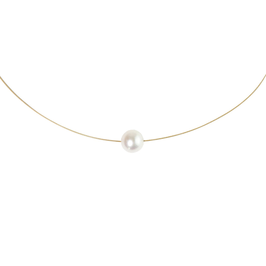 Luna 8mm White Pearl Necklace Necklaces Sayulita Sol 