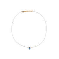 Luna Blue Druzy and Gold Necklace Necklaces Sayulita Sol Jewelry 