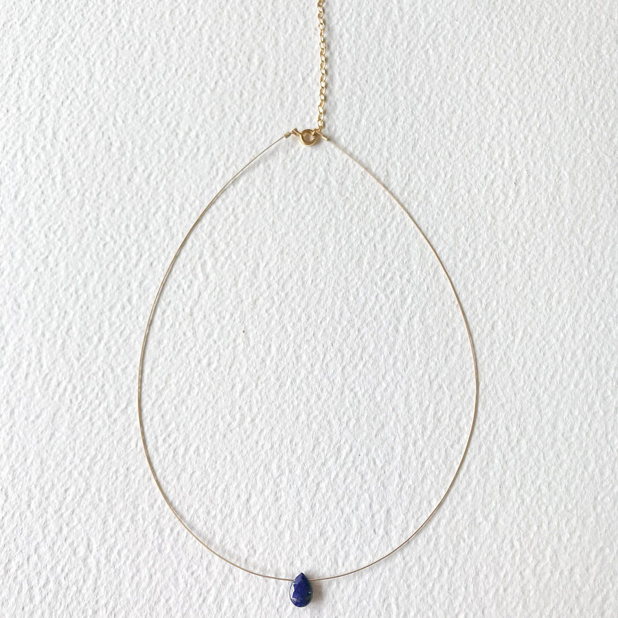 Luna Lapis Lazuli and Gold Necklace - Sayulita Sol Jewelry