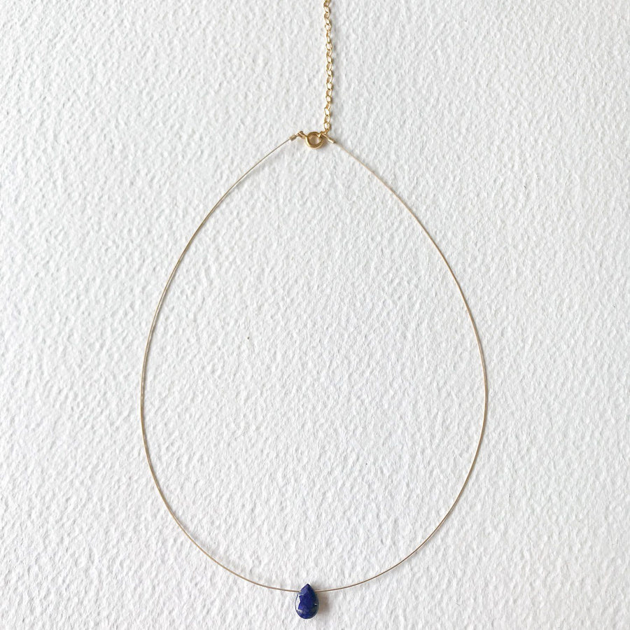Luna Lapis Lazuli and Gold Necklace - Sayulita Sol Jewelry