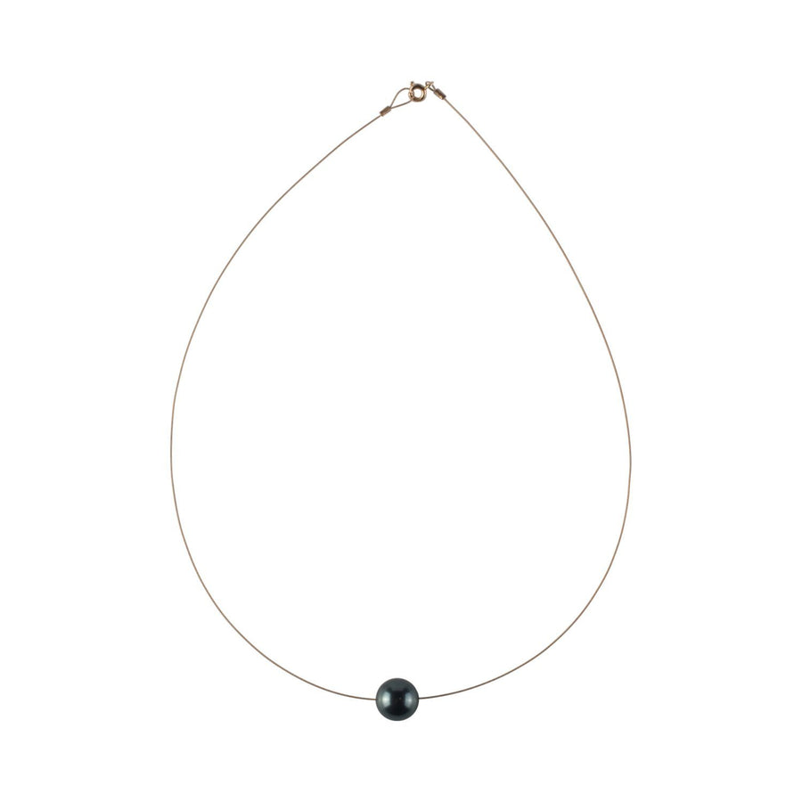 Luna Necklace, Swarovski Black Pearl 12mm - Sayulita Sol Jewelry