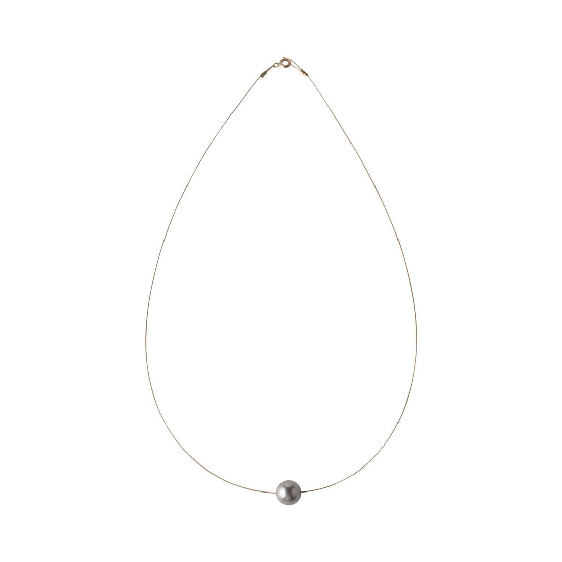 Luna Necklace, Swarovski Grey Pearl 8mm - Sayulita Sol Jewelry