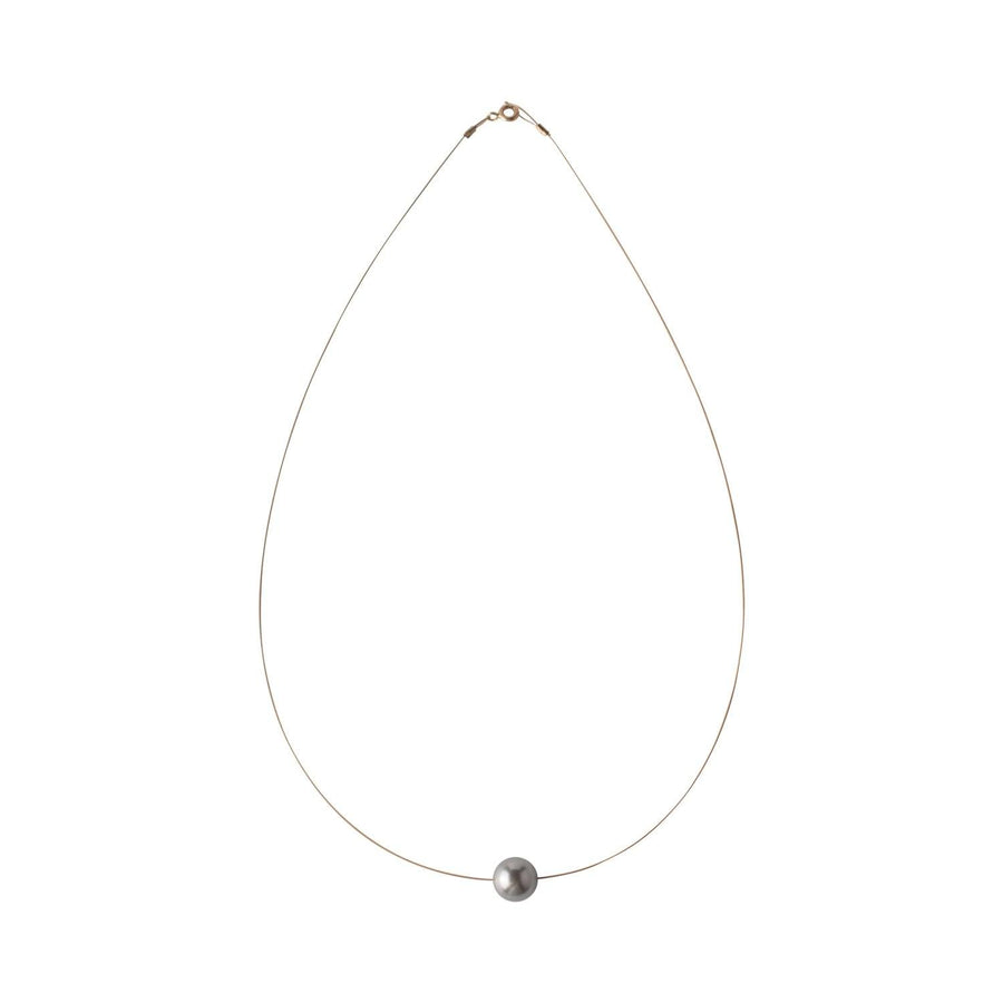 Luna Necklace, Swarovski Grey Pearl 8mm - Sayulita Sol Jewelry