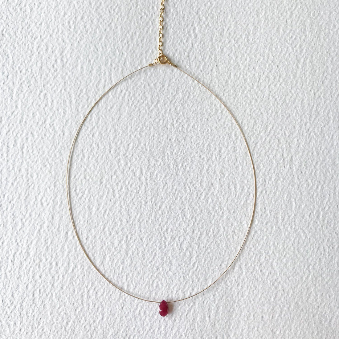 Luna Ruby and Gold Necklace - Sayulita Sol Jewelry