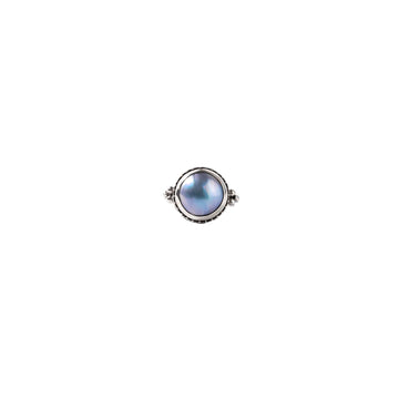 Marija Grey Pearl Crown Ring with Silver Rings Sayulita Sol 