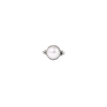 Marija White Pearl Crown Ring with Silver Rings Sayulita Sol 