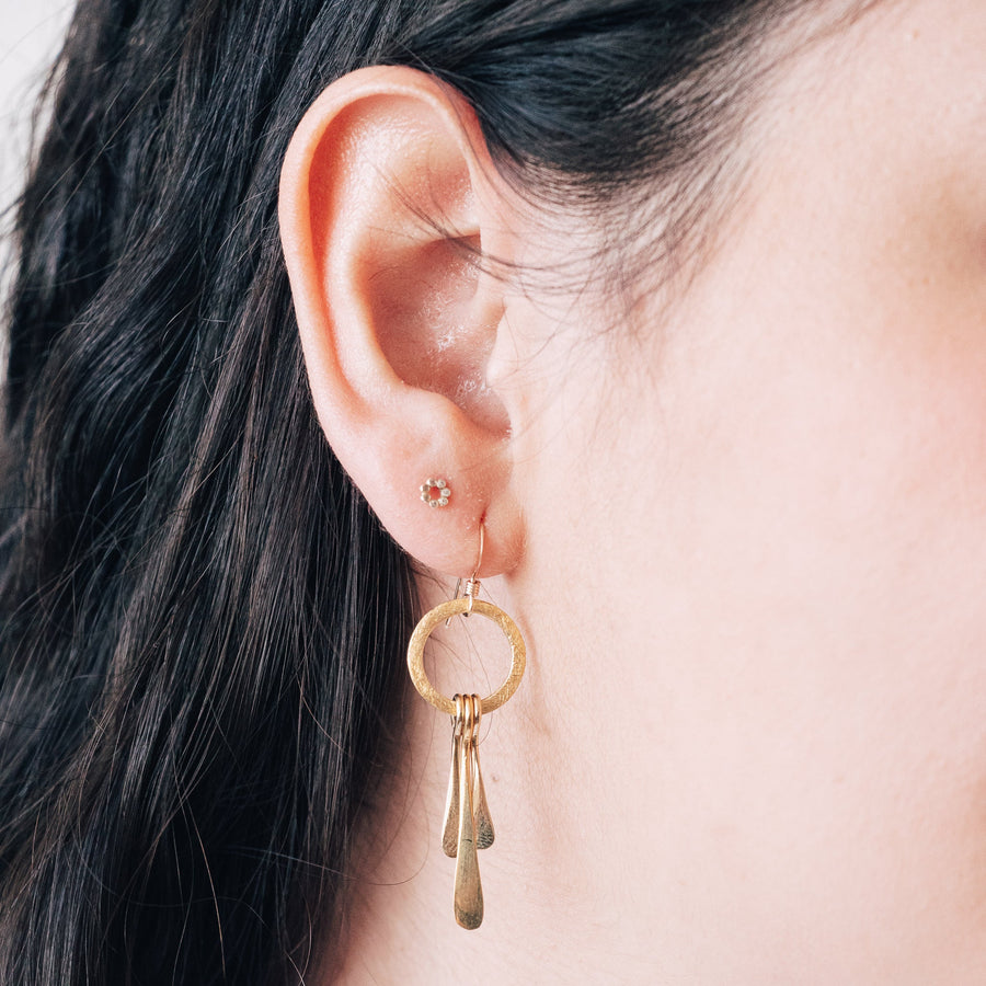 Mini Anabelle Earrings in Gold Earrings Sayulita Sol Jewelry 