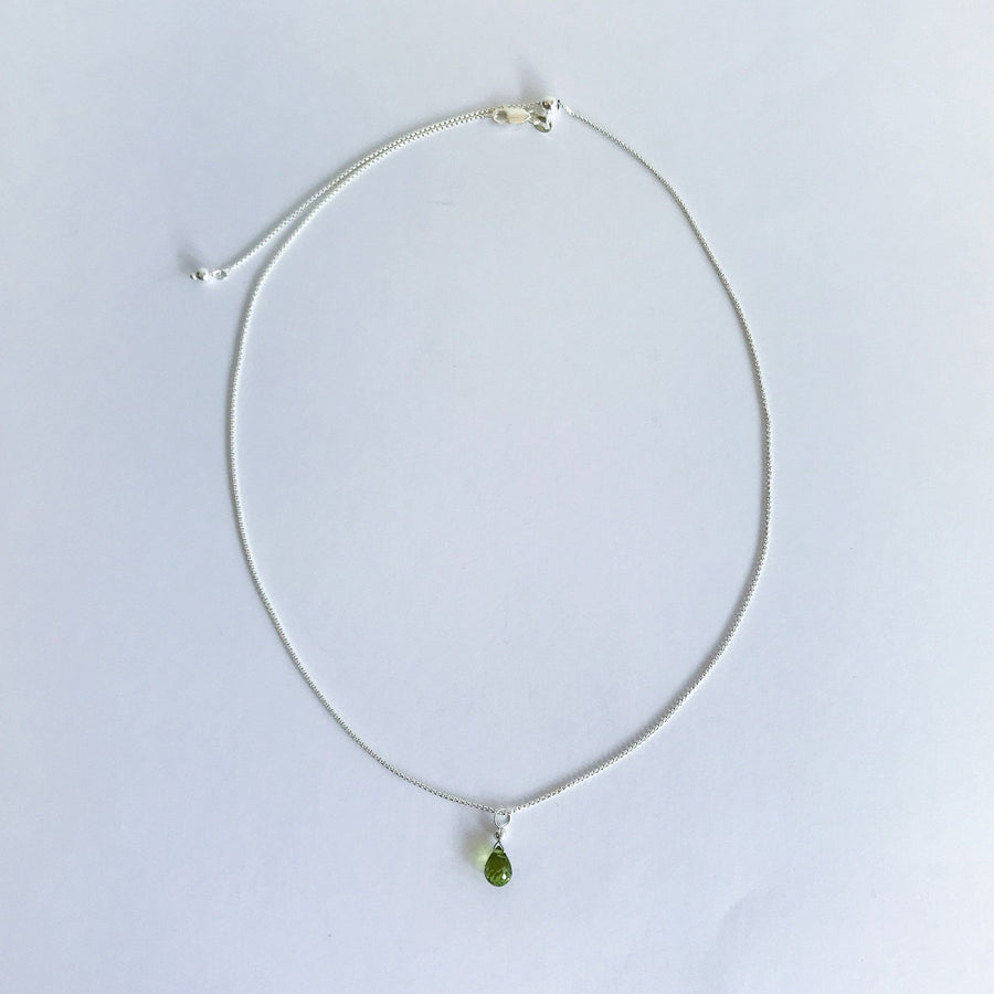 Peridot Isla Pendant in Silver - Sayulita Sol Jewelry