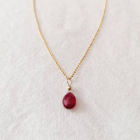 Ruby Isla Pendant in Gold Necklaces Sayulita Sol 16 inch Gold Plate Chain +$23 