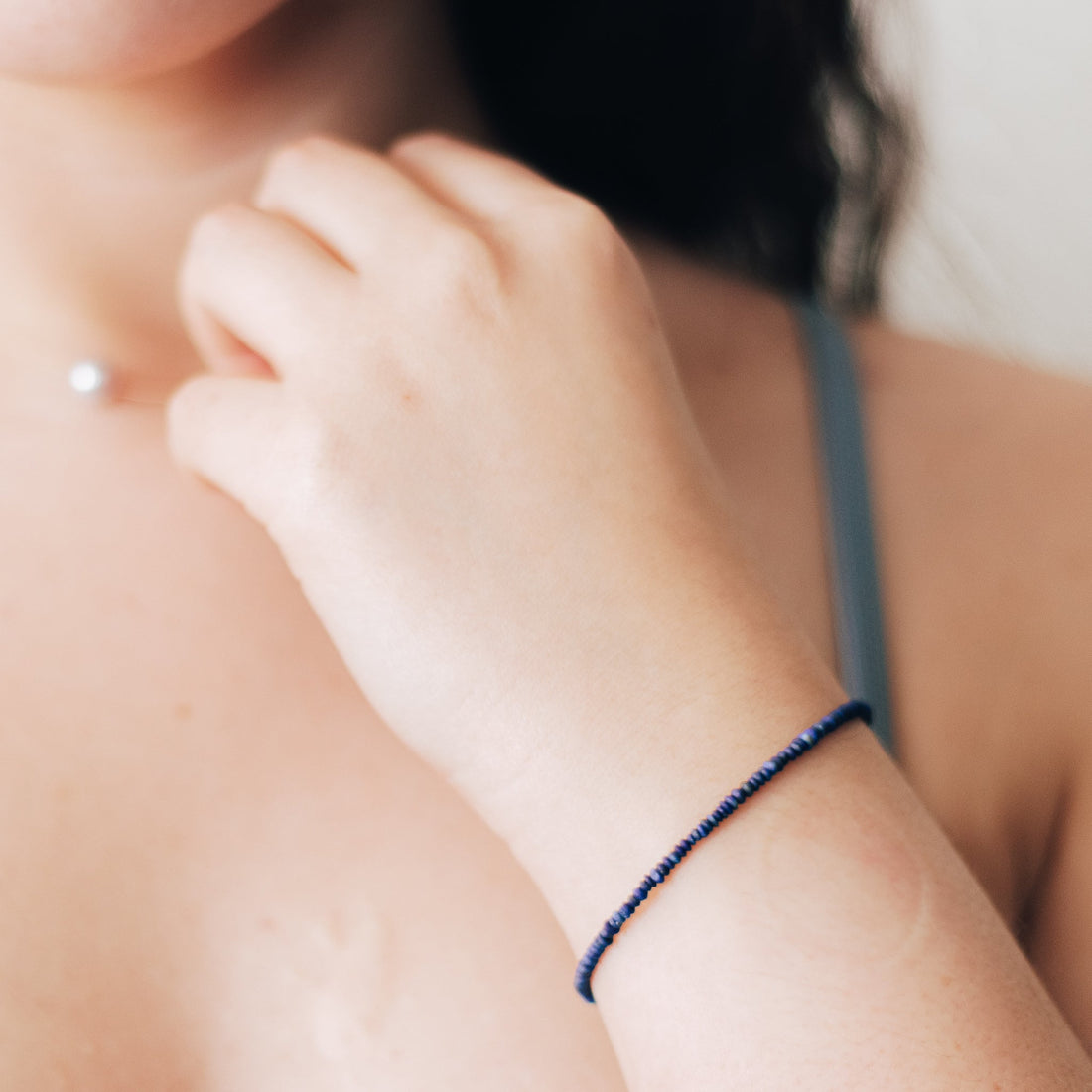 Simple Bracelet, Lapis Lazuli and Gold Bracelets Sayulita Sol 