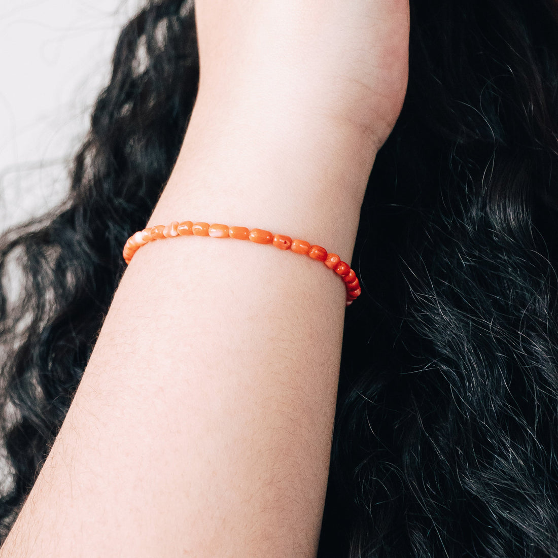 Simple Coral Branch Bracelet with Silver Bracelets Sayulita Sol 