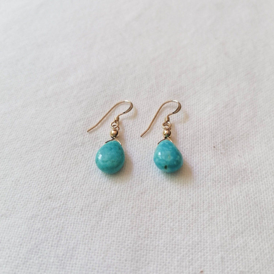 Turquoise Isla Earrings in Gold Earrings Sayulita Sol Jewelry 