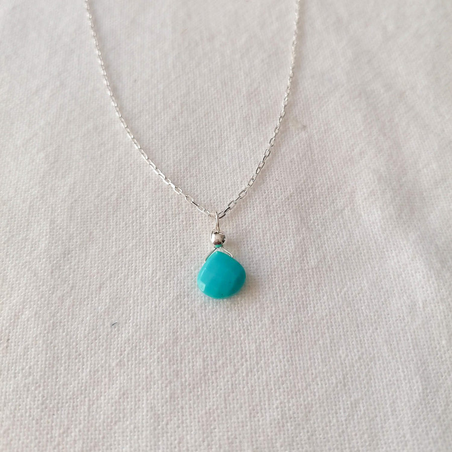 Turquoise Isla Pendant in Silver Necklaces Sayulita Sol 