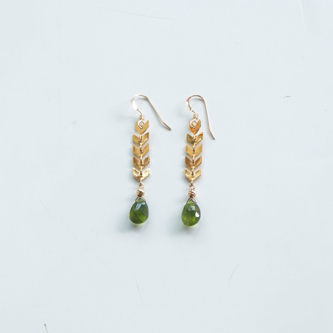 Arrecife Earrings in Gold Earrings Sayulita Sol Jewelry Vesuvianite 