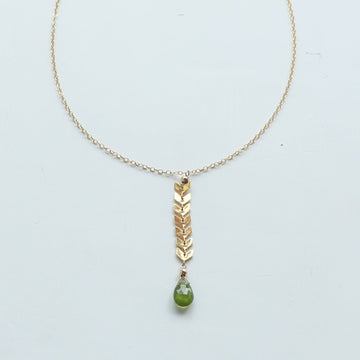Vesuvianite Reef Necklaces in Gold Necklaces Sayulita Sol Jewelry 