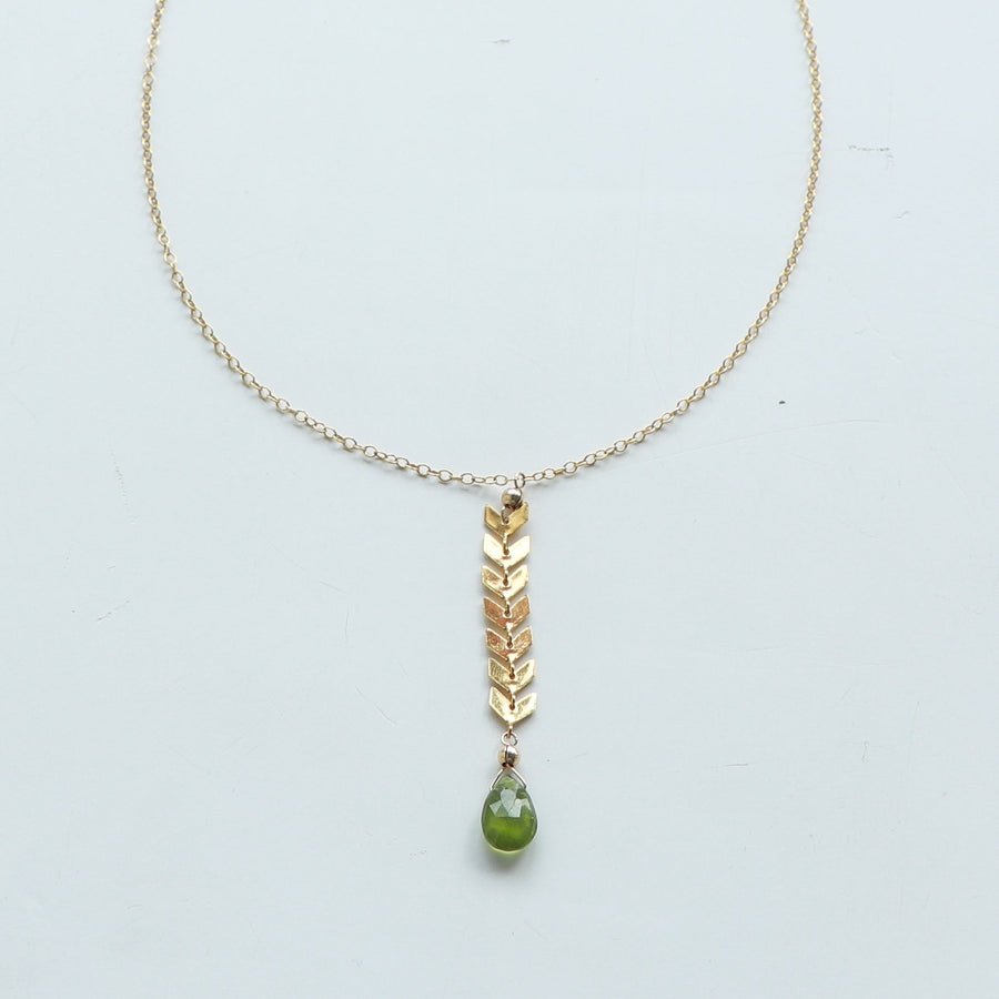 Vesuvianite Reef Necklaces in Gold Necklaces Sayulita Sol Jewelry 